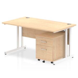 OE - Surge 1400mm Cantilever Straight Desk With Mobile Pedestal - Image 12
