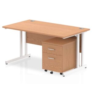 OE - Surge 1400mm Cantilever Straight Desk With Mobile Pedestal - Image 13