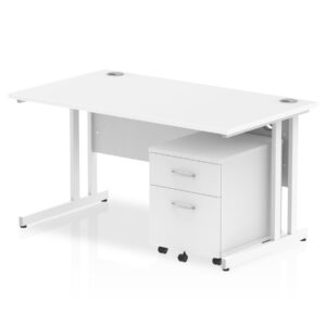 OE - Surge 1400mm Cantilever Straight Desk With Mobile Pedestal - Image 15