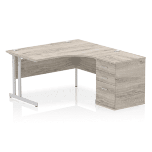 OE - Surge 1400mm Cantilever Right Crescent Desk Workstation - Image 6