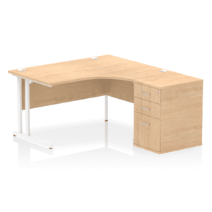 OE - Surge 1400mm Cantilever Right Crescent Desk Workstation - Image 8