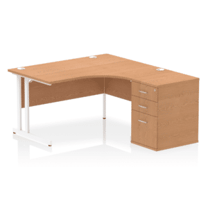 OE - Surge 1400mm Cantilever Right Crescent Desk Workstation - Image 9
