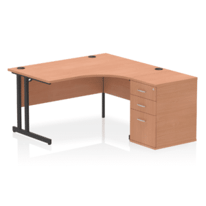 OE - Surge 1400mm Cantilever Right Crescent Desk Workstation - Image 13