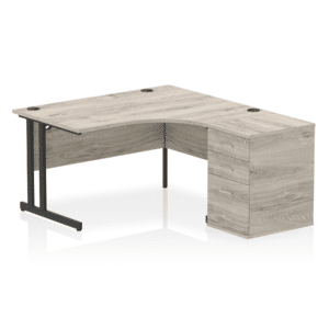 OE - Surge 1400mm Cantilever Right Crescent Desk Workstation - Image 14