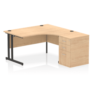 OE - Surge 1400mm Cantilever Right Crescent Desk Workstation - Image 15