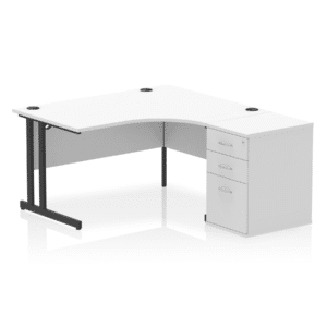 OE - Surge 1400mm Cantilever Right Crescent Desk Workstation - Image 17