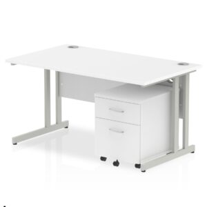 OE - Surge 1400mm Cantilever Straight Desk With Mobile Pedestal - Image 16