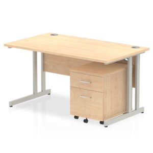 OE - Surge 1400mm Cantilever Straight Desk With Mobile Pedestal - Image 18