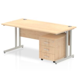 OE - Surge 1400mm Cantilever Straight Desk With Mobile Pedestal - Image 23