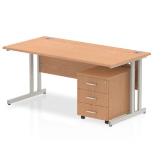 OE - Surge 1400mm Cantilever Straight Desk With Mobile Pedestal - Image 24