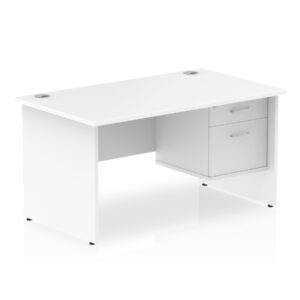 OE - Surge 1400mm Panel End Straight Desk With Single Fixed Pedestal - Image 7