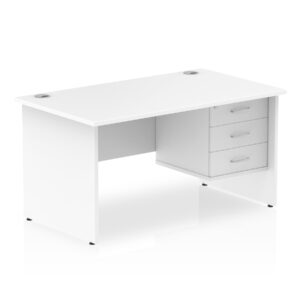 OE - Surge 1400mm Panel End Straight Desk With Single Fixed Pedestal - Image 8