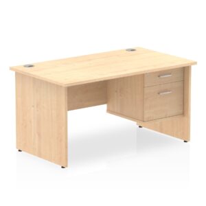 OE - Surge 1400mm Panel End Straight Desk With Single Fixed Pedestal - Image 9
