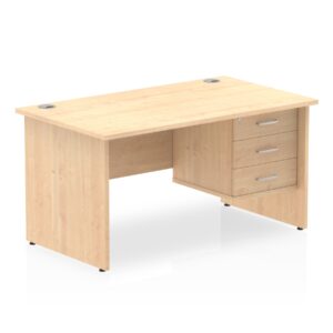 OE - Surge 1400mm Panel End Straight Desk With Single Fixed Pedestal - Image 10