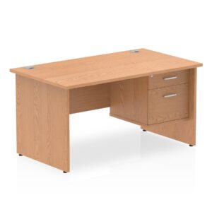 OE - Surge 1400mm Panel End Straight Desk With Single Fixed Pedestal - Image 11