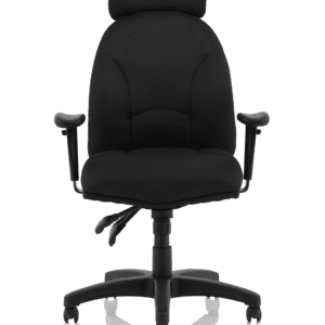 RapidX High Back Black Fabric Task Operator Office Chair - Image 2