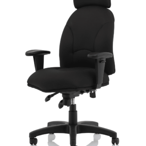 RapidX High Back Black Fabric Task Operator Office Chair - Image 3