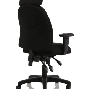 RapidX High Back Black Fabric Task Operator Office Chair - Image 7