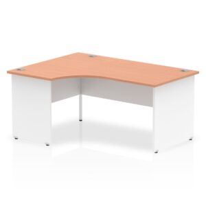 OE - Surge 1600mm Left Crescent Desk Panel End Leg Two Tone - Image 2