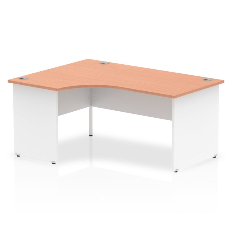 OE - Surge 1600mm Left Crescent Desk Panel End Leg Two Tone - Image 2