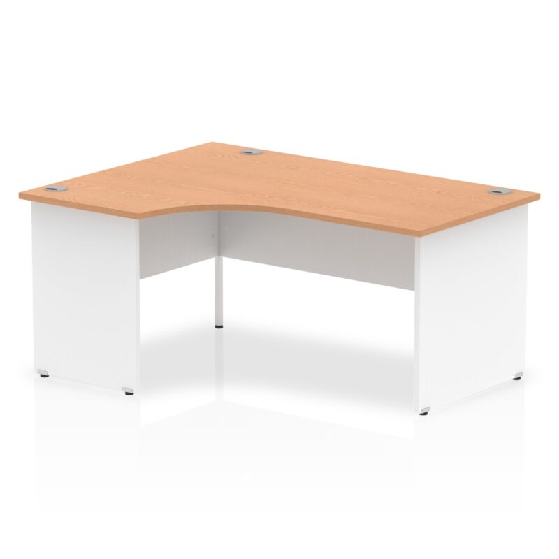 OE - Surge 1600mm Left Crescent Desk Panel End Leg Two Tone - Image 3