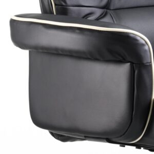Kensington High Back Soft Black Leather Executive Office Chair with Arms - Image 2
