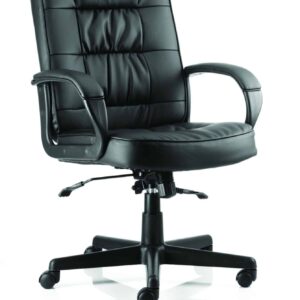 Brook High Back Black Executive Office Chair with Arms