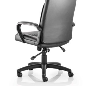 SquareX High Back Executive Black Leather Office Chair with Arms - Image 2