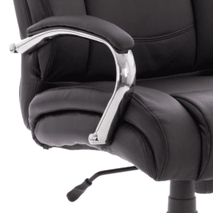 Austin High Back Heavy Duty Executive Black Leather Office Chair with Arms - Image 2
