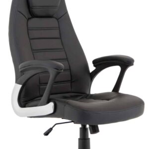 Cityscape High Back Black Leather Executive Office Chair