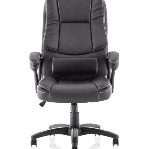Fargo High Back Black Leather Executive Office Chair with Arms - Image 2