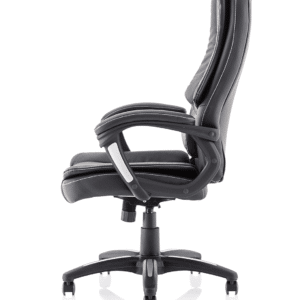 Fargo High Back Black Leather Executive Office Chair with Arms - Image 4