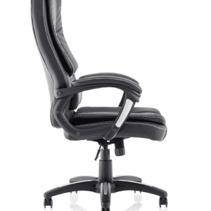 Fargo High Back Black Leather Executive Office Chair with Arms - Image 8