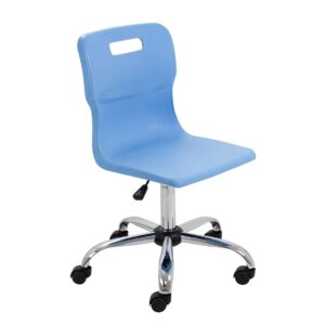 Titan Swivel Senior Chair with Chrome Base and Castors
