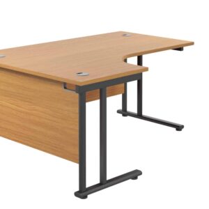 Twin Upright Left Hand Radial Desk