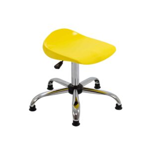 Titan Swivel Senior Stool with Chrome Base and Glides