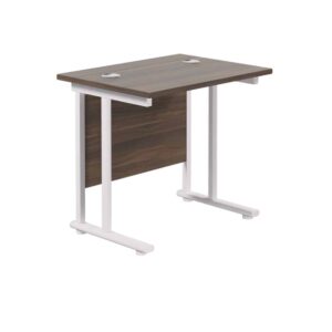 Twin Upright Rectangular Desk: 600mm Deep