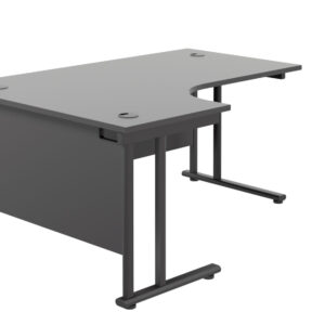 Twin Upright Left Hand Radial Desk