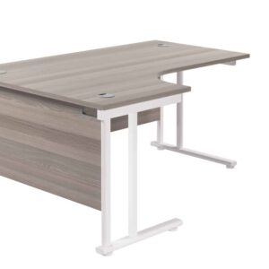 Twin Upright Left Hand Radial Desk