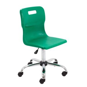 Titan Swivel Senior Chair with Chrome Base and Castors