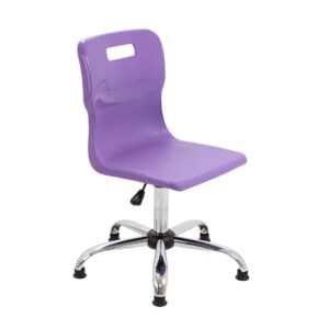 Titan Swivel Senior Chair with Chrome Base and Glides
