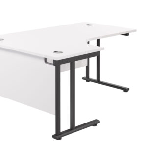 Twin Upright Left Hand Radial Desk