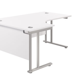 Twin Upright Left Hand Radial Desk