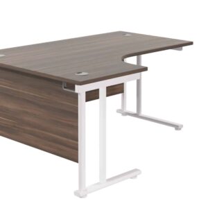 Twin Upright Left Hand Radial Desk