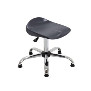 Titan Swivel Senior Stool with Chrome Base and Glides