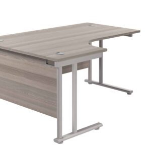 Twin Upright Left Hand Radial Desk