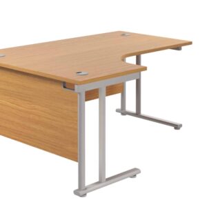 Twin Upright Left Hand Radial Desk