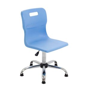 Titan Swivel Senior Chair with Chrome Base and Glides