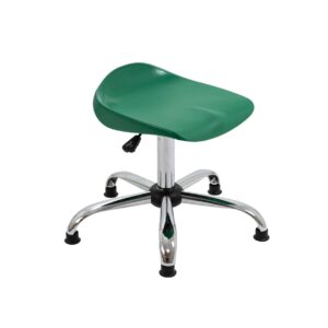 Titan Swivel Senior Stool with Chrome Base and Glides