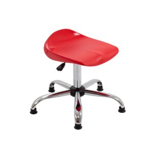 Titan Swivel Senior Stool with Chrome Base and Glides